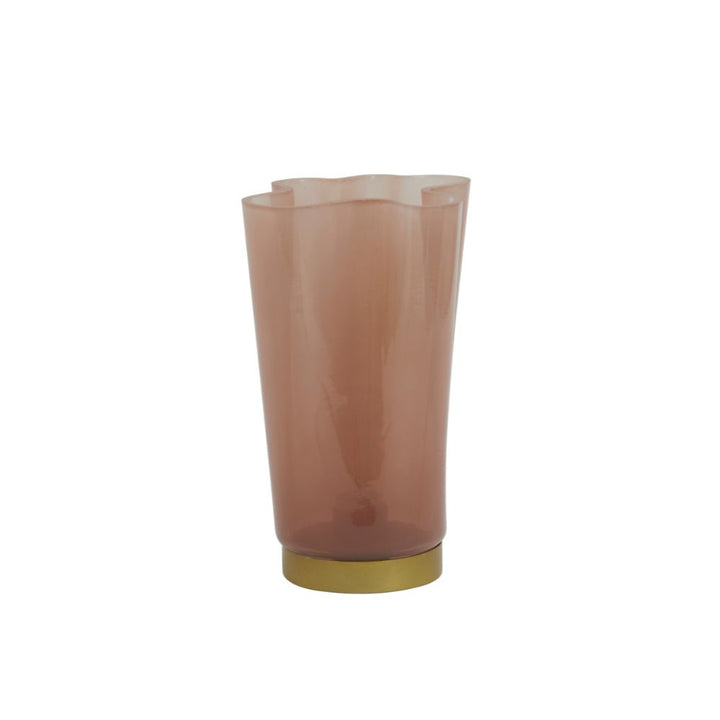 Table Lamp LED Old Pink Glass Light & Living