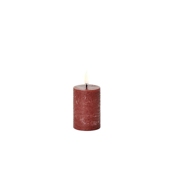 LED Pillar Candle 5 x 7.5 - Red Uyuni