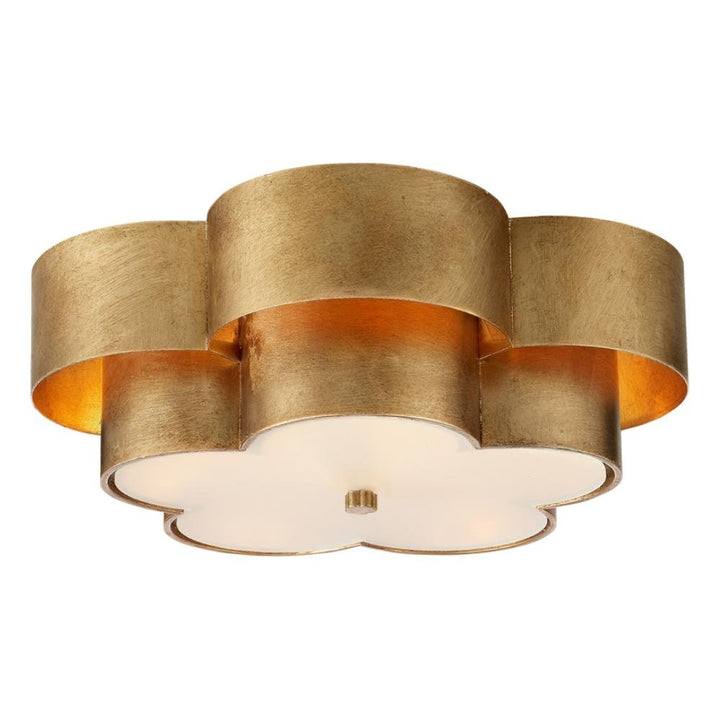 Arabelle Large Flush Mount in Gild with Frosted Acrylic Visual Comfort