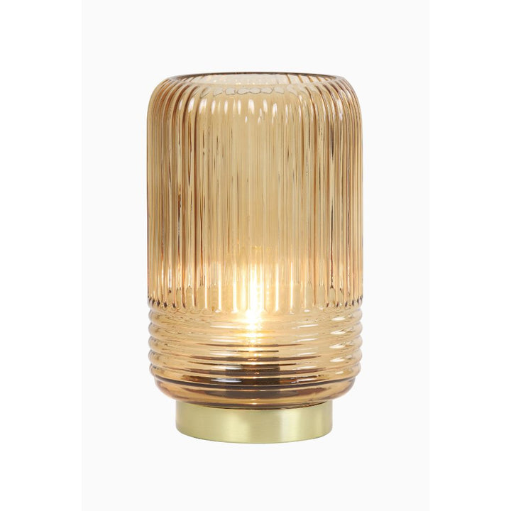Glass LED Tablelamp - Brown Light & Living