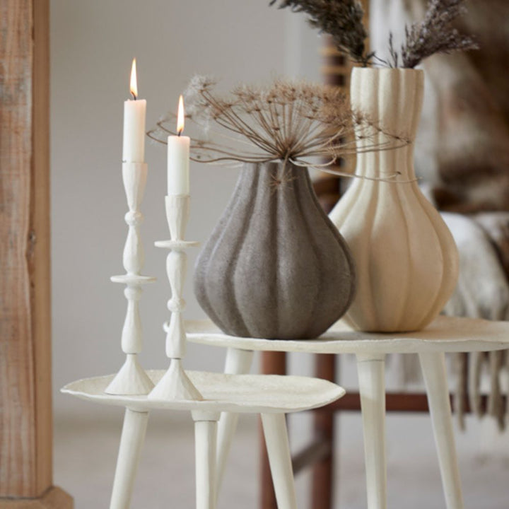 Cressida Candle Holder - Cream Light & Living