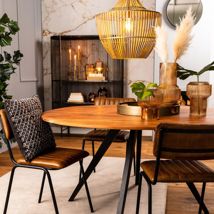 Glass LED Tablelamp - Brown Light & Living