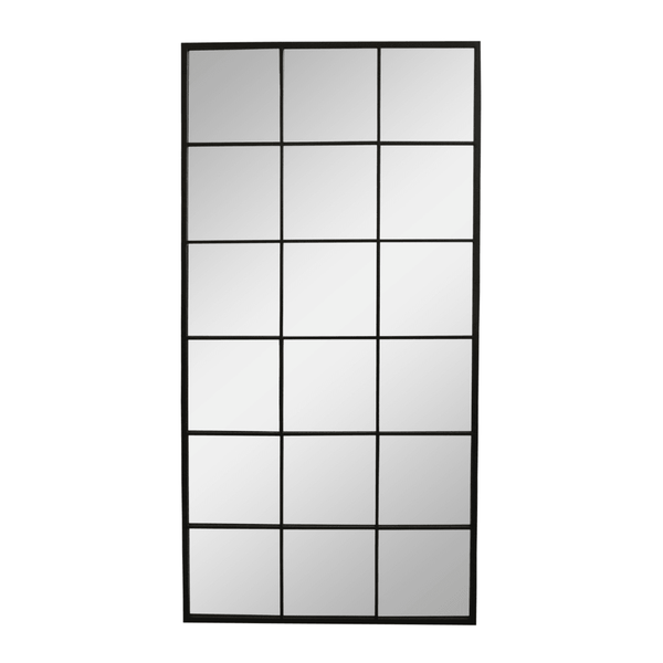 Full Length Factory Mirror in Black Podfurniture