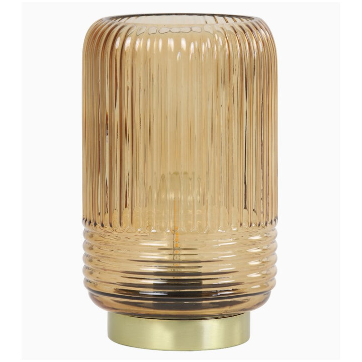 Glass LED Tablelamp - Brown Light & Living