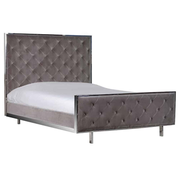 Tully Upholstered 5' King Bed in Grey CoachHouse