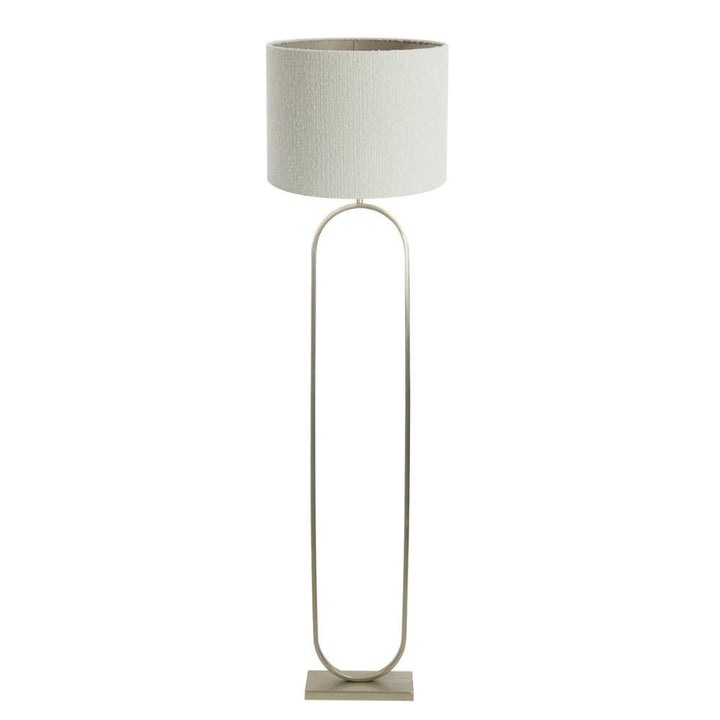 Champagne Jamie Floor Lamp with Boucle Shade - Pod Furniture Ireland