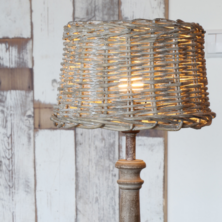 The Amalfi - Wicker Glass Table Lamp Light & Living
