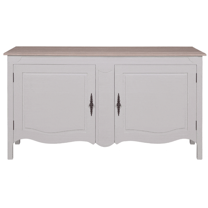 Sienna 140cm 2 Door Cabinet in Grey Kelston House