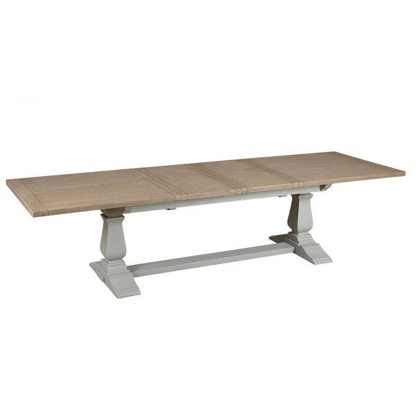 Sienna Extendable Dining Table Hardwick/Rust Brown 210cm to 310cm 10 Seater Kelston House